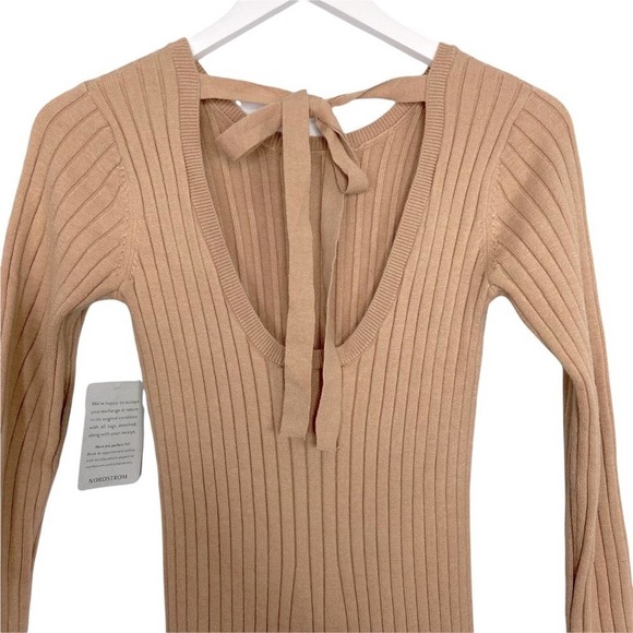 Wayf X BFF Hollie Sweater Dress Camel NWT - Picture 8 of 12